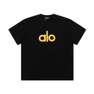 Black Alo Yoga Loose Foam Printed T-Shirt